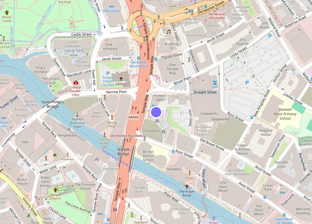 Map: Leonardo Hotel Bristol City